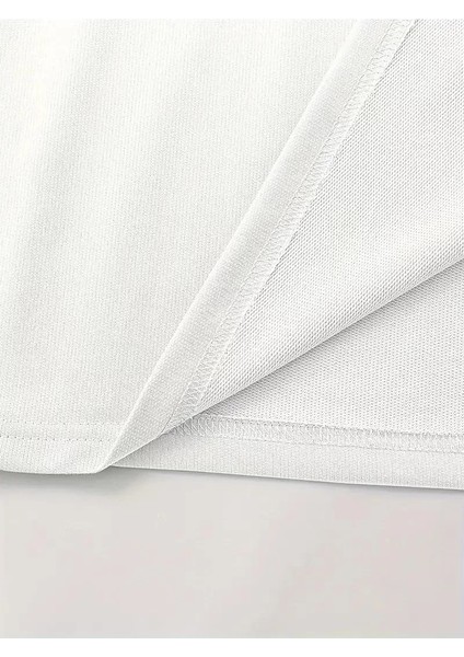 Lb Baskılı Ön Arka Oversize Bisiklet Yaka Kısa Kol T-Shirt - Beyaz fiyatları