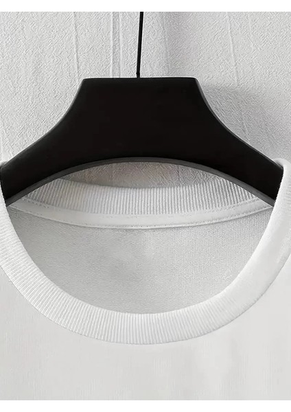 Lb Baskılı Ön Arka Oversize Bisiklet Yaka Kısa Kol T-Shirt - Beyaz modelleri