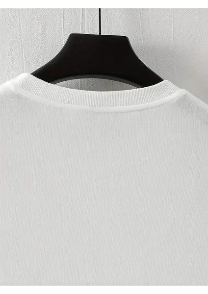 Lb Baskılı Ön Arka Oversize Bisiklet Yaka Kısa Kol T-Shirt - Beyaz fırsatları