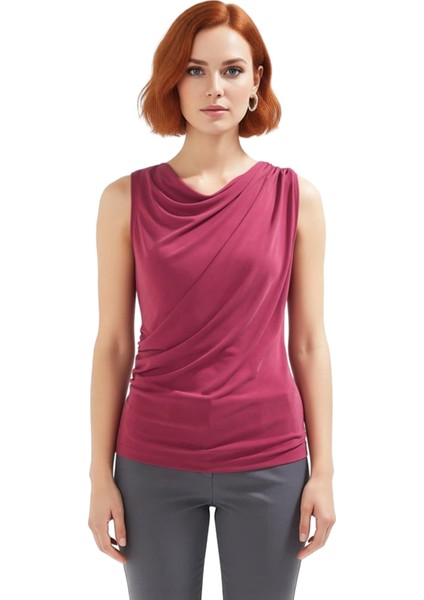 Kadın Degaje Yaka Kolsuz Örme Bluz Şık ve Konforlu Günlük Giyim Seçeneği Kaliteli Şık Rahat modelleri