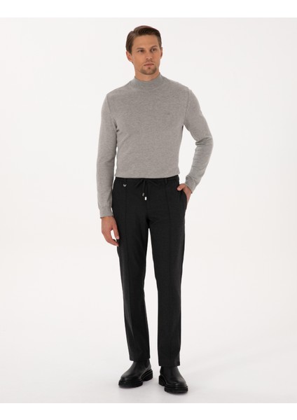 Erkek Antrasit Slim Fit Kumaş Pantolon 50313399-VR006