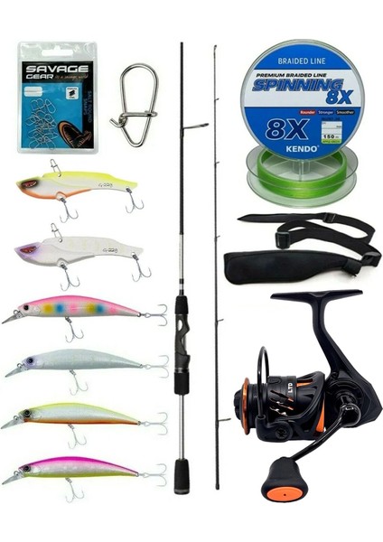 Spin Olta Seti Okuma Helios Sx Spin 2,70CM 15-45 gr 2 Parça Spin Kamışı&savage Gear Orange Ltd 4000 Fd 8+1bb Olta Makinesi