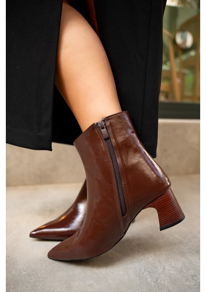 Osper Acı Kahve Sivri Burun Fermuarlı Kadın Bot fırsatları