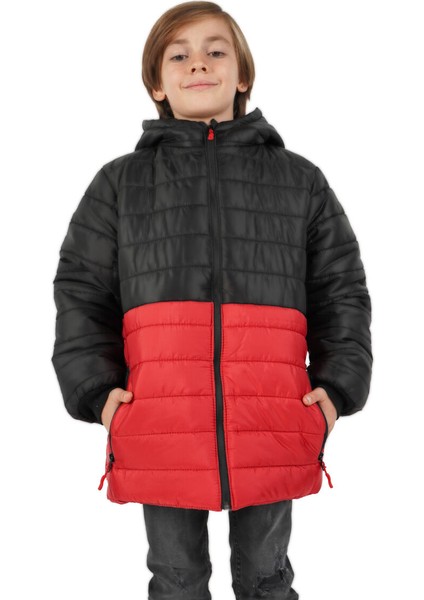 İçi Kürklü Su ve Rüzgar Geçirmez Erkek Çocuk Mont