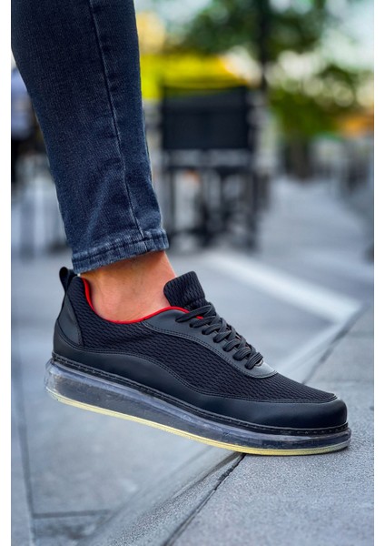 CH181 - Rrt Ipekyol Erkek Ayakkabı Sıyah - Kırmızı