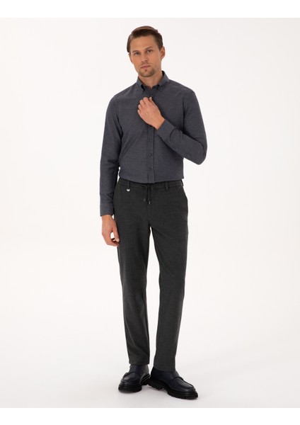 Erkek Füme Slim Fit Kumaş Pantolon 50311807-VR058 modelleri