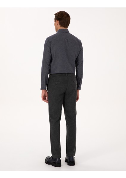 Erkek Füme Slim Fit Kumaş Pantolon 50311807-VR058 fırsatları