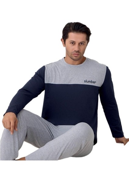 Aldo Vento Uzun Kollu Süprem Kumaş Erkek Pijama Takımı M–2xl