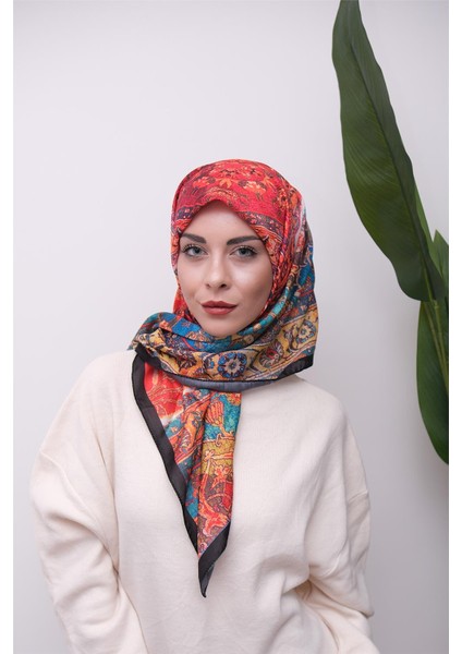 Renkli Karma Desen Dijital Soft Eşarp