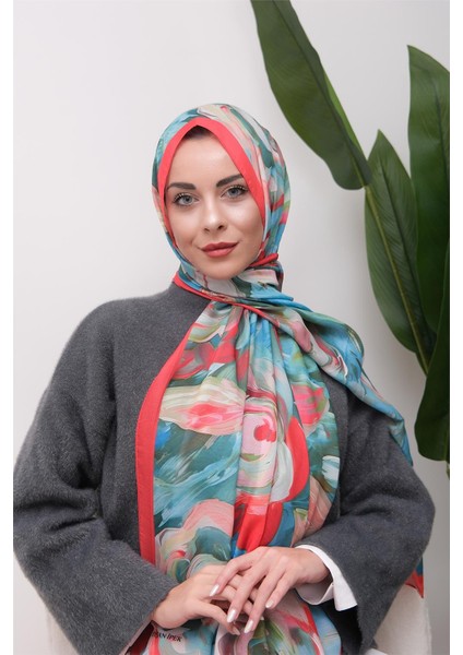 Floral Akrilik Desenli Dijital Soft Şal modelleri