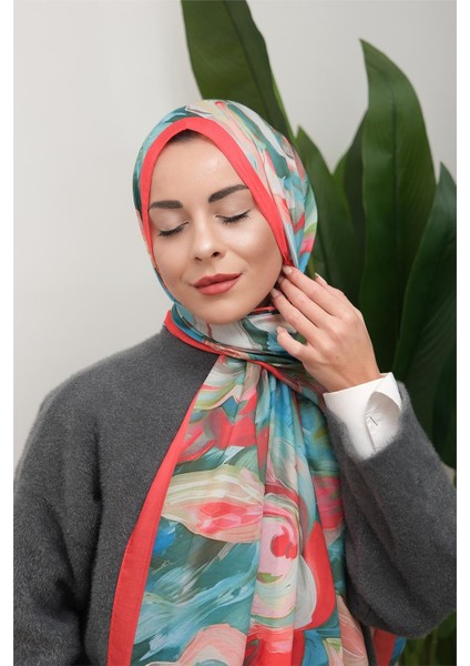 Floral Akrilik Desenli Dijital Soft Şal fırsatları