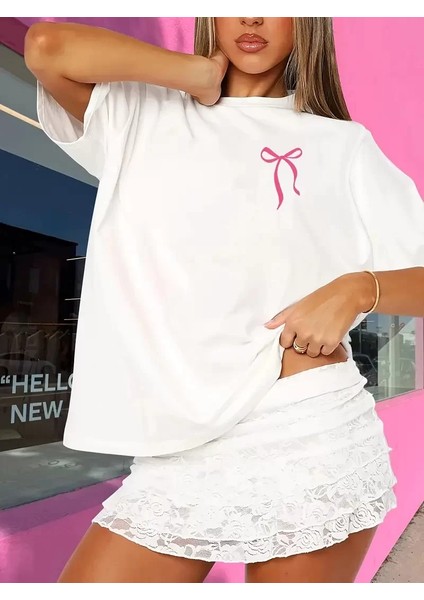 Sporda Günlük Hayata Giyilebilir Gym Baskılı Oversize Bisiklet Yaka Erkek T-Shirt - Beyaz fırsatları