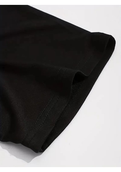 Sporda Günlük Hayata Giyilebilir Gym Baskılı Oversize Bisiklet Yaka Erkek T-Shirt - Siyah fırsatları