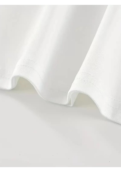 20/1 Penye Compacknew York Baskılı Oversize Kısa Kol Bisiklet Yaka T-Shirt - Beyaz fırsatları