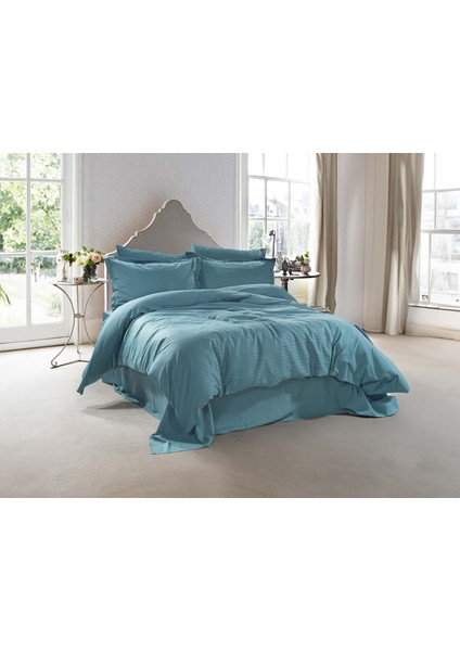 Jakarlı Nevresim Takımı Armur Çift Kişilik Petrol