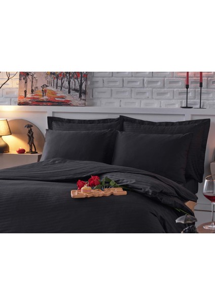 Jakarlı Nevresim Takımı Mario Çift Kişilik Siyah fiyatları