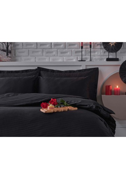 Jakarlı Nevresim Takımı Mario Çift Kişilik Siyah modelleri