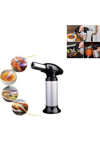 Pioze Ateşlemeli Torch Pürmüz Çakmak, 1300 °c Ayarlanabilir Yüksek Alevli Emniyet Kilitli Profesyonel Çakmak