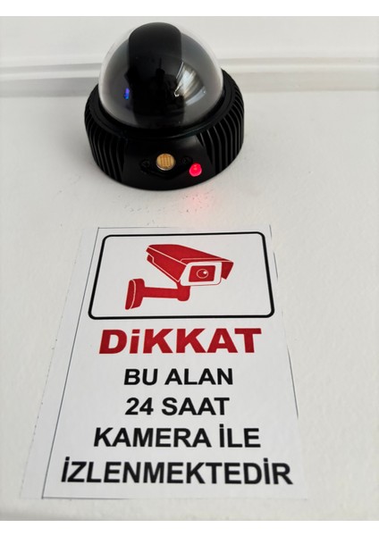 Güvenlik Kamerası Sahte Kamera Metal Kasa Izlenmektedir Sticker Hediyeli modelleri