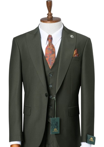 Erkek Takım Elbise, Kırlangıç Yaka, Blazer, Slımfıt, Haki Yeşili fiyatları