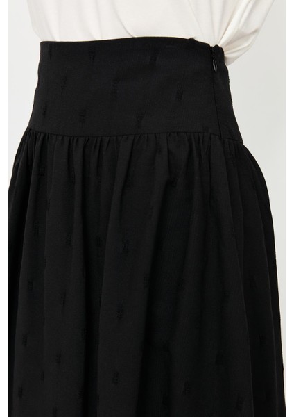 Nakış Detaylı Uzun Balon Etek-Siyah indirimleri