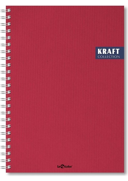 Ofis Defter Spiralli Çizgili Kırmızı