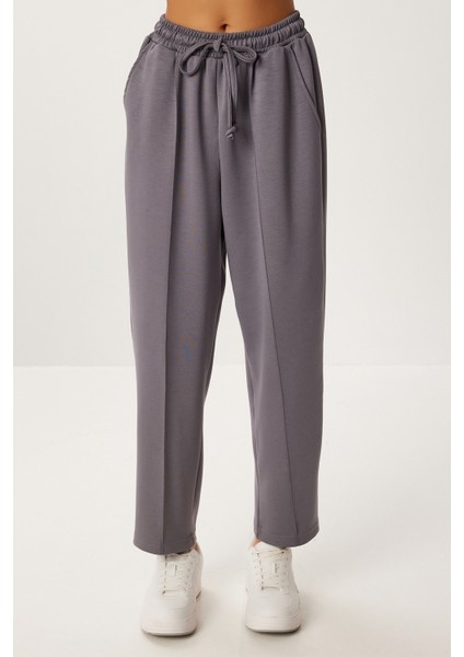 Yarasa Kollu Nervürlü Modal Üst-Alt Takım LDM0009 Füme fırsatları