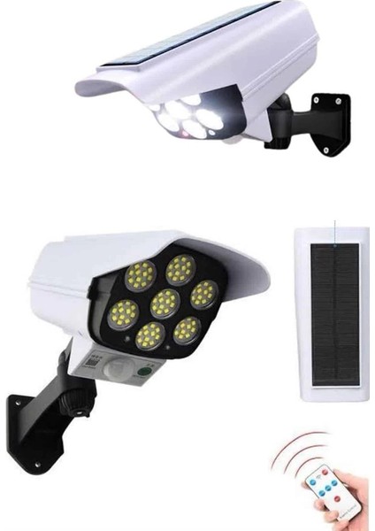 Solar Bahçe Lambası Uzaktan Kumandalı Kamera Görünümlü Hareket Sensörlü