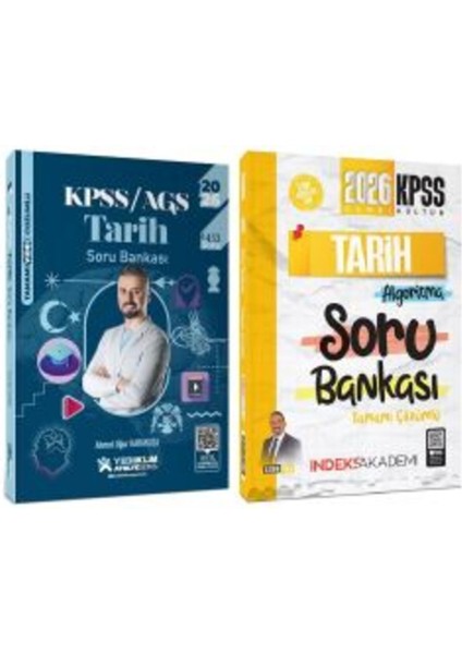 Yediiklim + Indeks 2026 Kpss Tarih Atölye Soru Bankası 2 Li Set - Ahmet Uğur Karakuza, Aydın Yüce Ye