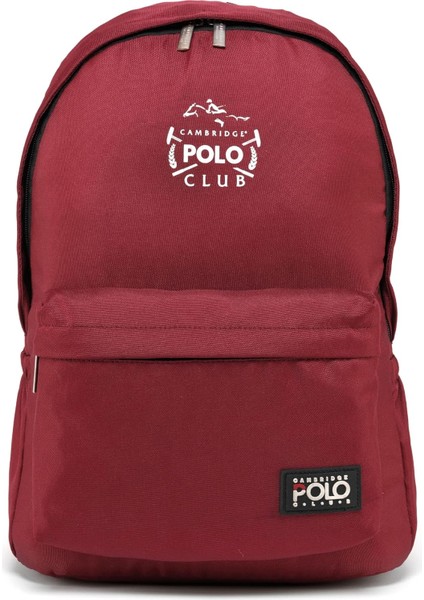 Polo Club Ön Bölmeli Sırt Çantası Kırmızı