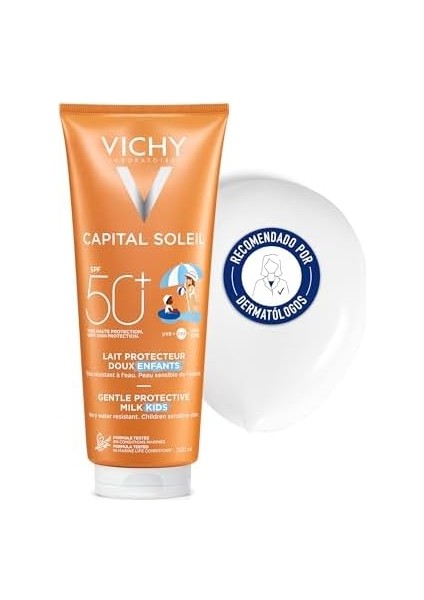 Vichy Capital Soleil Gentle Protective Milk Çocuklar Için Yüksek Korumalı Yüz ve Vücut Sütü Spf 50 (300 Ml)