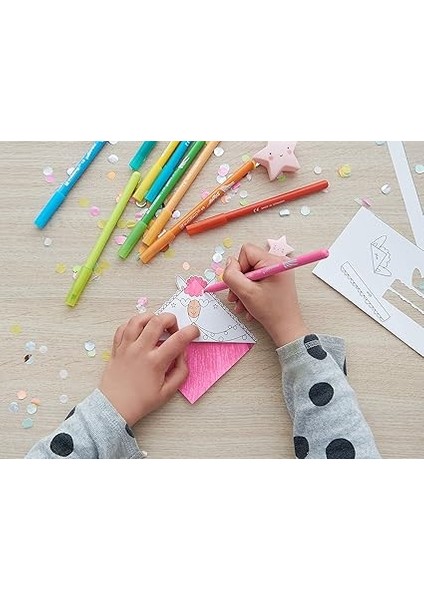 15 Funtastıcs Çocuklar Için Ince Uçlu Keçeli Kalem 18'li Set - 1 mm Yuvarlak Uç modelleri