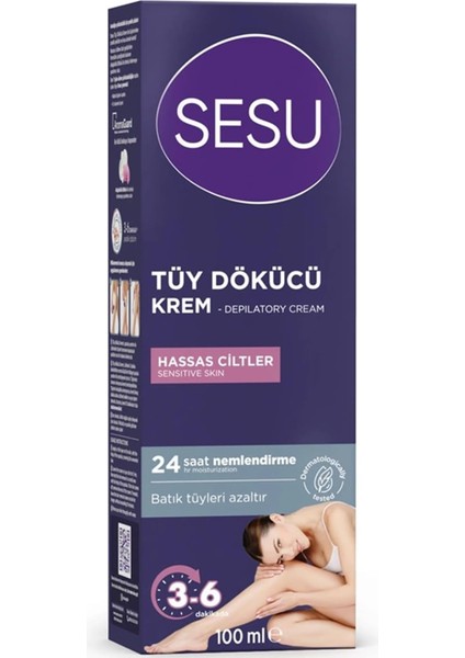 Sesu Tüy Dökücü Krem Hassas Ciltler 100 ml