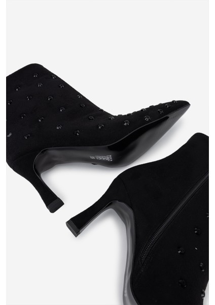 Kadın Hakiki Deri Siyah Kadife Topuklu Bot 735 VAL-8794 Bn Bot SK25-26 Sıyah Kdf fırsatları