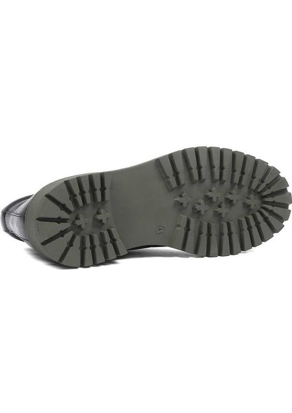 Erkek Siyah Bağcıklı Fermuarlı Deri Bot indirimleri