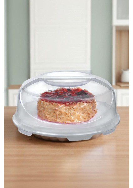 Kek & Pasta Kilitli Kapaklı Kek 7 Litre Krem Krem