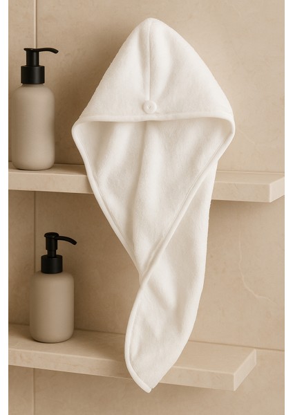 Pamuklu Saç Kurutma Bonesi,saç Kurutma Havlusu | Yumuşak ve Süper Emici | Düğmeli | modelleri