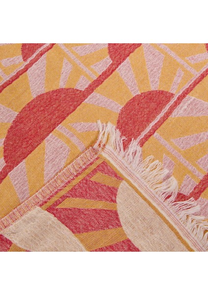 Soft Sun Madness Güneş Desenli Peştamal - Hardal - 90X160 cm modelleri