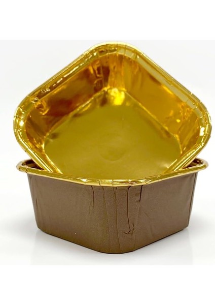 25LI Muffin Kalıbı - Kalıpları, Su Geçirmez ve Yağ Geçirmez Pişirme Kağıtları, Ev Veya Parti Için Folyo Pişirme Kek Kapları -Kare -