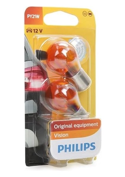 PY21W Vision, 12V Turuncu Amber Sinyal Ampülü, 2'li Paket fiyatları