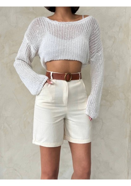 Gabardin Kumaş Şort