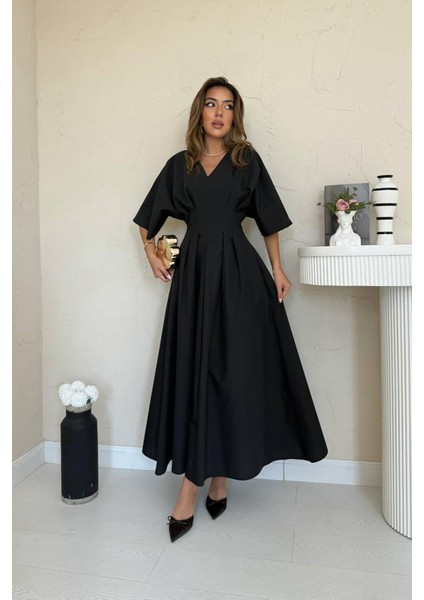 Zarif A Kesim V Yakalı Elbise fırsatları