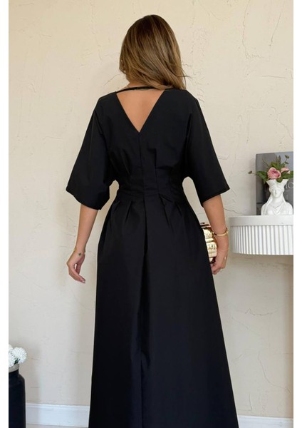 Zarif A Kesim V Yakalı Elbise indirimleri