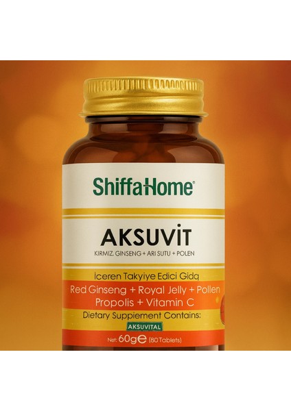 Kırmızı Ginseng & Arı Sütü & Polen & Propolis Kapsül (80 Kapsül)