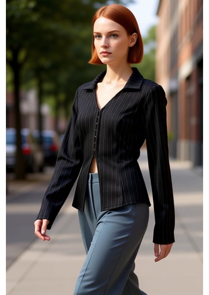 Kadın Esnek Örme Bluz Agraflı Detay ve Vücuda Oturan Kesim Kaliteli Şık Rahat Modern Zarif fırsatları