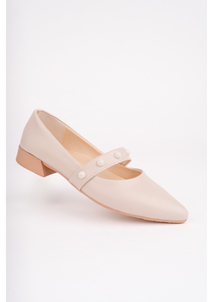 BA04595 Ten I Kadın Inci Bantlı Günlük Büyük Numara Babet - 38 indirimleri