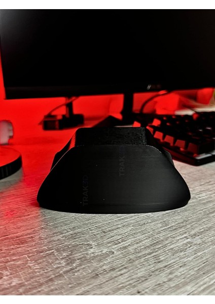 TRAK3D Minimalist Xbox Joystick Standı, 3D Baskı Gamepad Tutucu | Uyumlu Tüm Xbox Kumandalarıyla | Masaüstü Oyuncu Aksesuarı (Siyah)