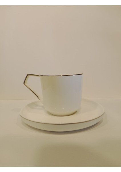 Luxury Platin Bone Porselen Kahve Fincan Takımı 406PLT01
