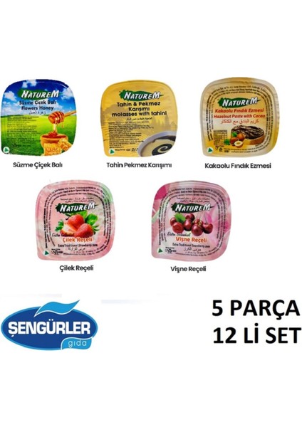 Kahvaltılık Piknik Set 5 Parça (12 Li Set)