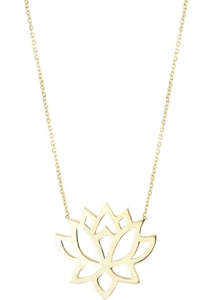 14 Ayar Lotus Altın Kolye
